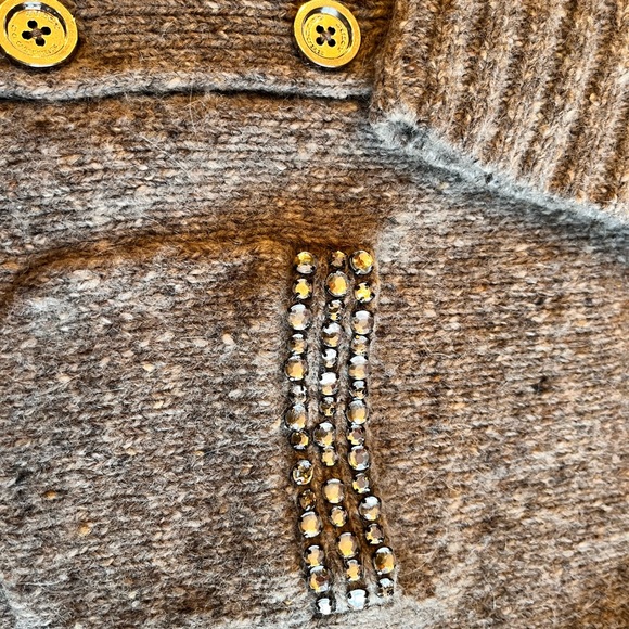 Juicy Couture Wool and Cashmere Cardigan w/ Rhinestones Size S. - Picture 6 of 13